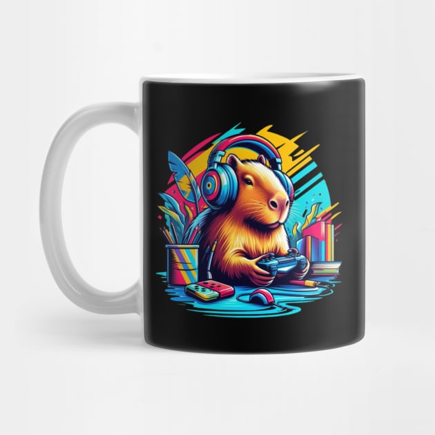 Capybara Funny Video Games Capybara by Creatifly Graphic Tees